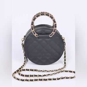 Vegan Leather Chain Crossbody Bag